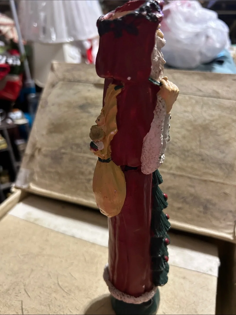 Skinny Santa Candle holder - Christmas Santa Claus GUC